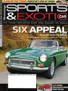 HEMMINGS SPORTS & EXOTIC CAR 2008 DEC - MGC, PORSCHE RSR, GIULIETTA SPRINT